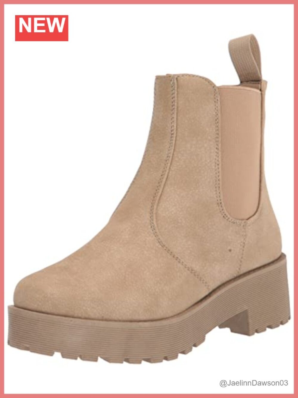 Faux Leather Chelsea Ankle Bootie with Side Gore Panels